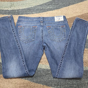 True Religion Skinny Jeans Women’s 30 Blue Denim Horseshoe Made in Mexico